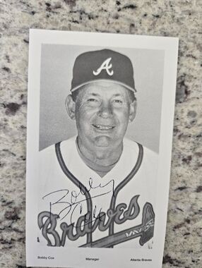 MLB Atlanta Braves Black White Photo Card
